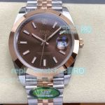 ARF Super Clone Rolex Datejust II 41mm Brown Dial Half Rose Gold Jubilee Watch 
